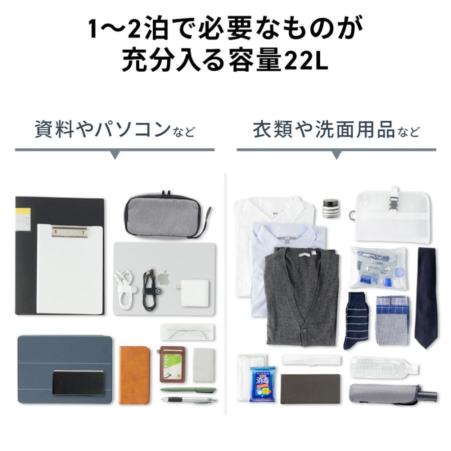 スリムキャリーバッグ ビジネスバッグ 大容量 22L 縦長 小型 機内持ち込み 2輪 旅行 出張 撥水 メンズ ブラック EZ2-BAGCR016BK_3