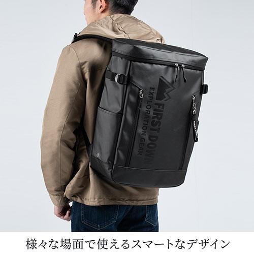 バックパック スクエア型 リュック メンズ ビジネス A4 旅行 ファーストダウン 22L 撥水 通勤 通学 EZ2-BAGFT1BK｜esupply｜03