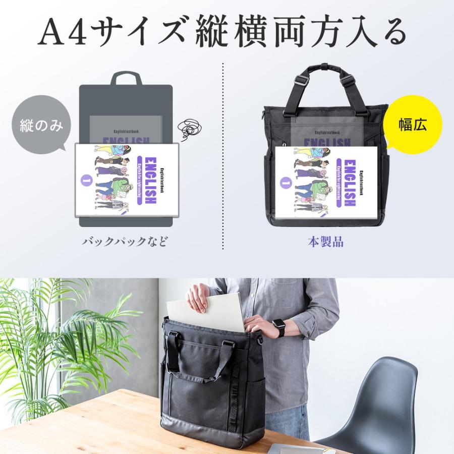 SANWA SUPPLY（サンワサプライ） トートバッグ 3WAY ロゴレス リュック