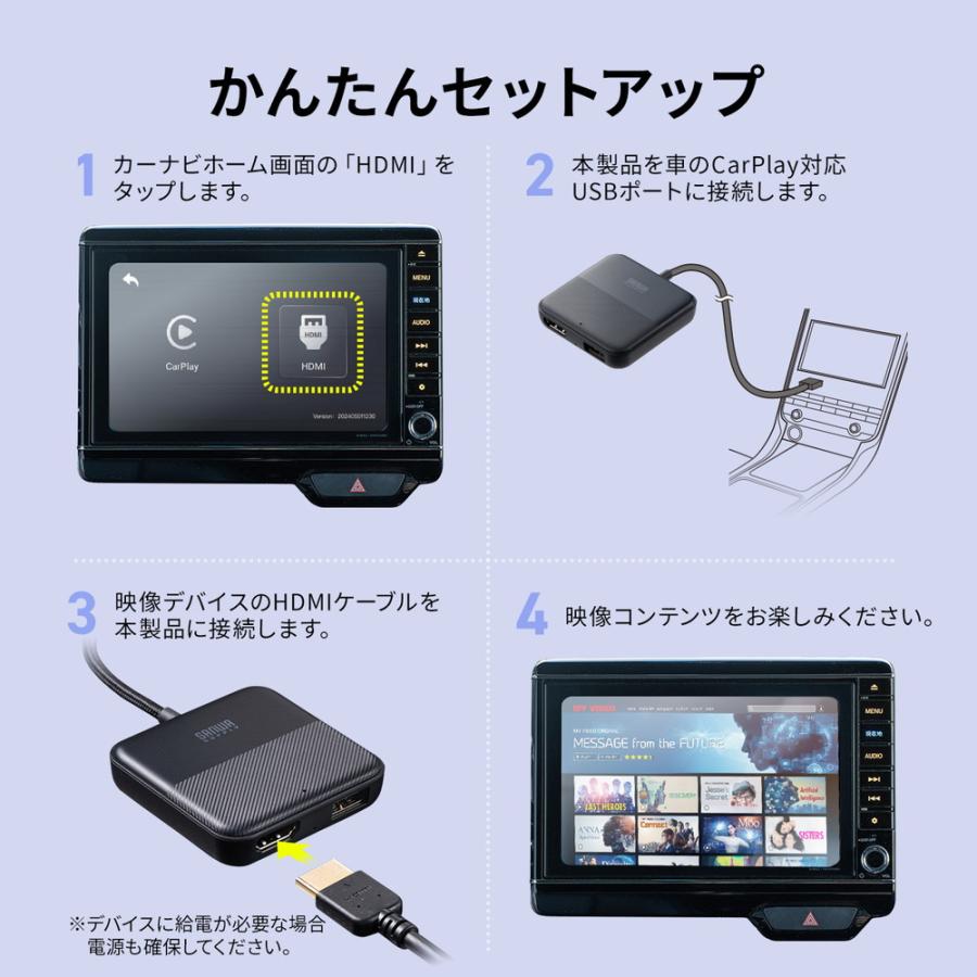 SANWA SUPPLY（サンワサプライ） マルチメディアアダプター Car Play