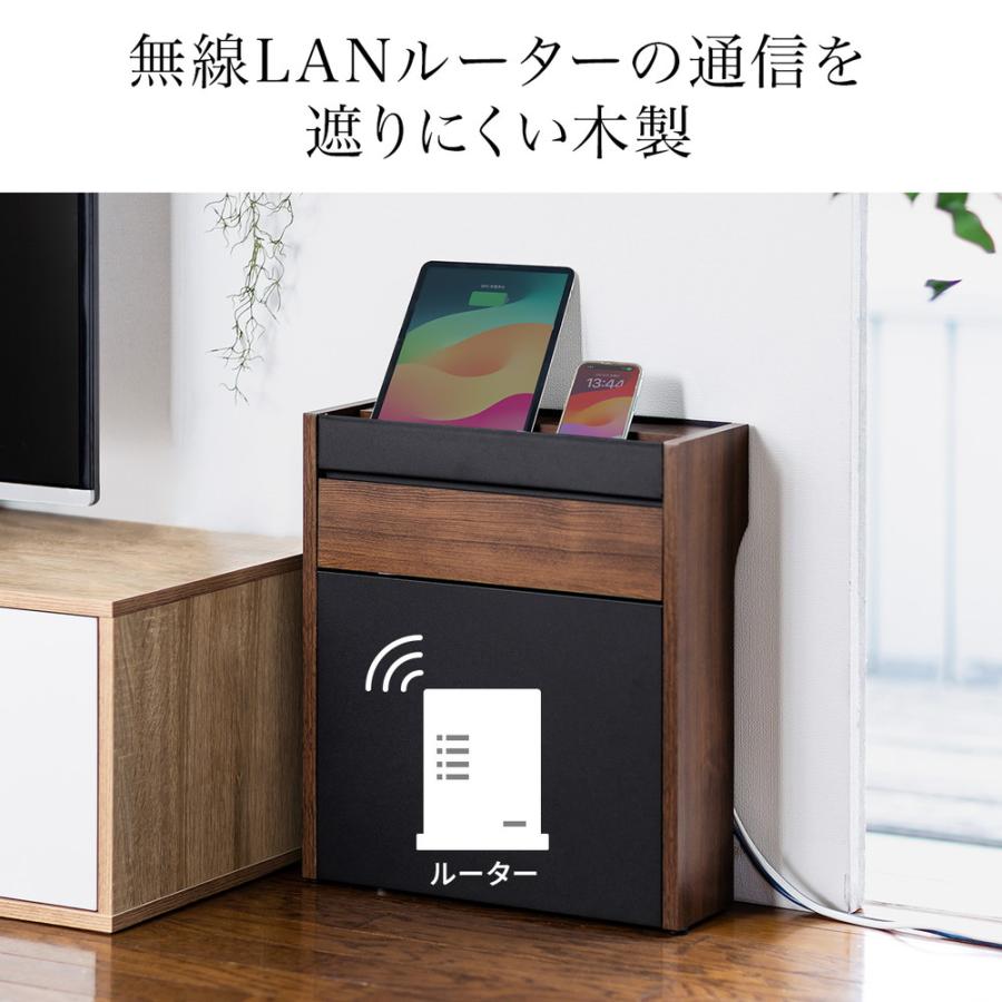 SANWA SUPPLY ルーター収納ボックス ケーブルボックス 幅40cm 高 SANWA SUPPLY ルーター収納ボックス ケーブルボックス 幅40cm 高