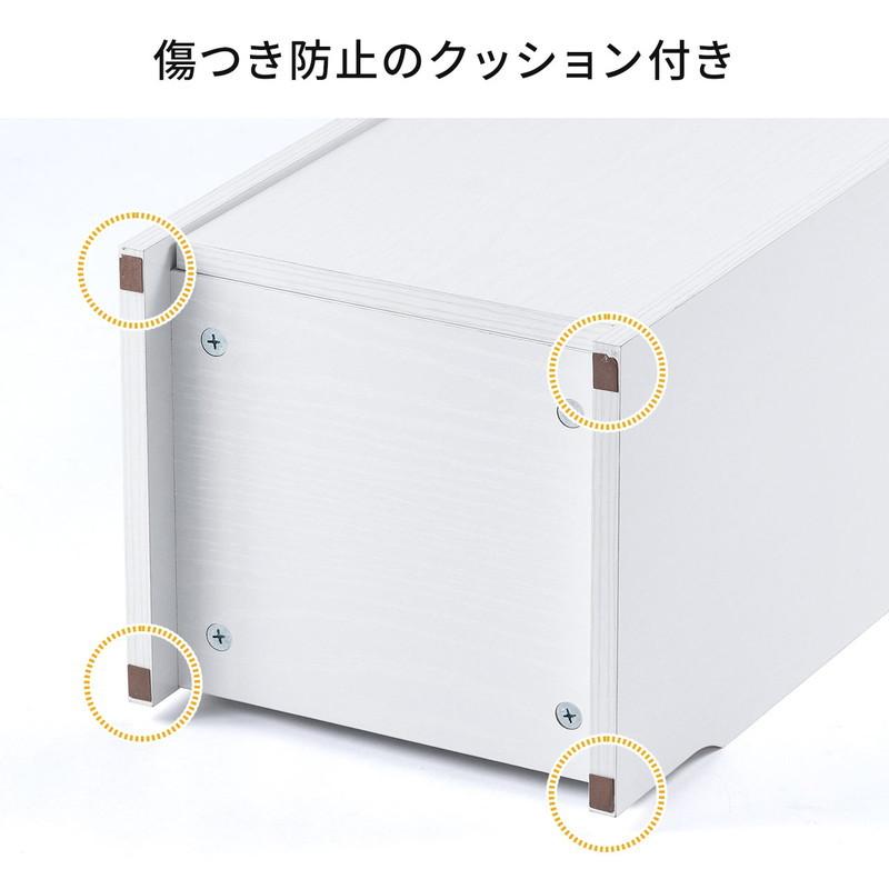 ルーターBOX 省スペース　30cm スリム収納　ホワイト SANWA SUPPLY（サンワサプライ） ルーター収納ボックス モデム収納