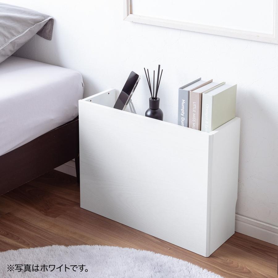 ルーター収納ボックス コンセント付き 幅50cm 木製 スリム 壁面収納 ケーブルボックス 電話台 ダークブラウン EZ2-CB042DBRM | SANWA SUPPLY | 17