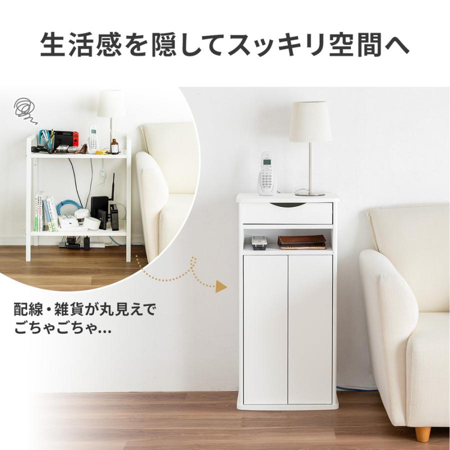 SANWA SUPPLY（サンワサプライ） ルーター収納ボックス 電話台 幅40cm