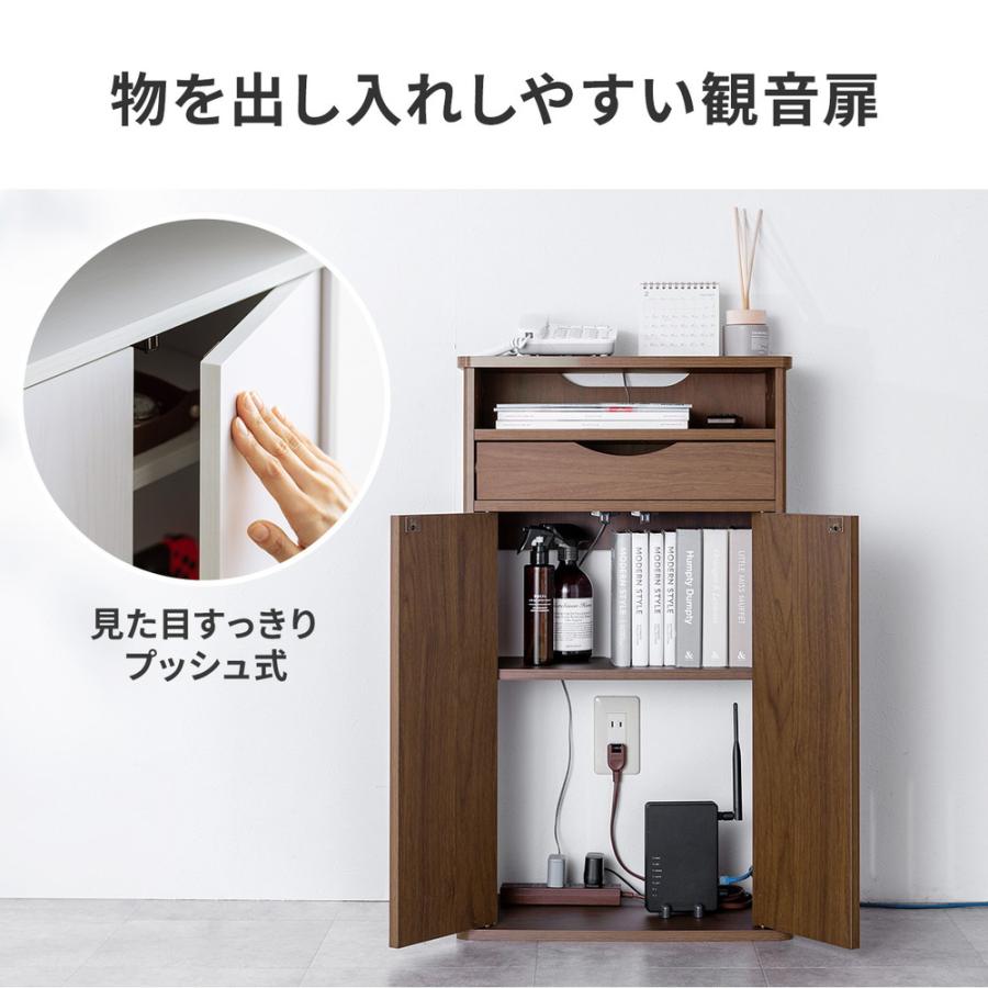SANWA SUPPLY（サンワサプライ） ルーター収納ボックス 電話台 幅48cm
