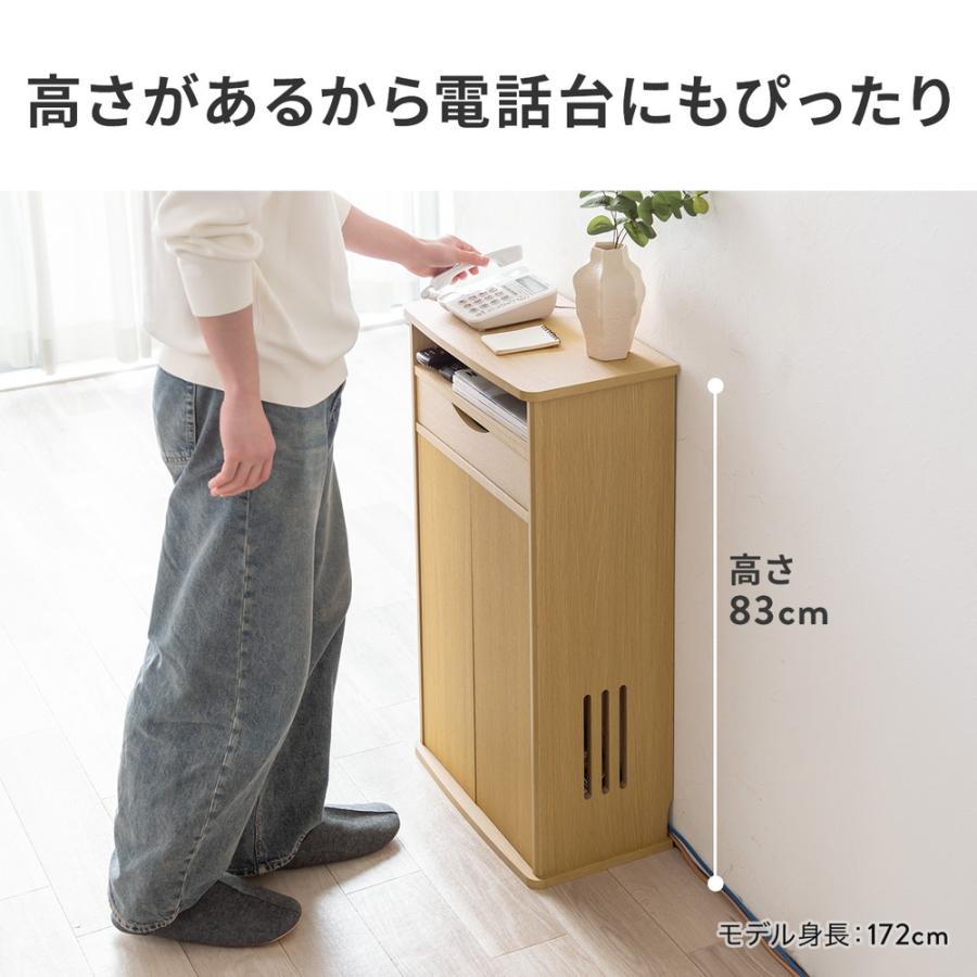 SANWA SUPPLY（サンワサプライ） ルーター収納ボックス 電話台 幅48cm