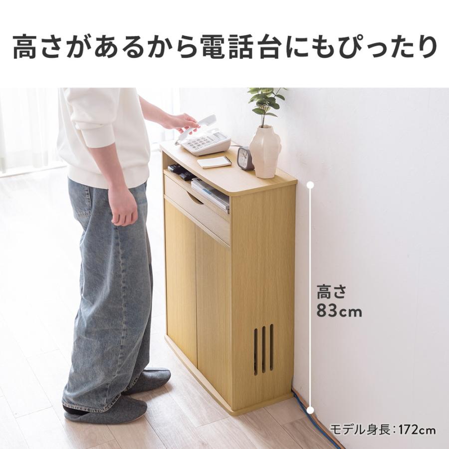 SANWA SUPPLY（サンワサプライ） ルーター収納ボックス 電話台 幅60cm