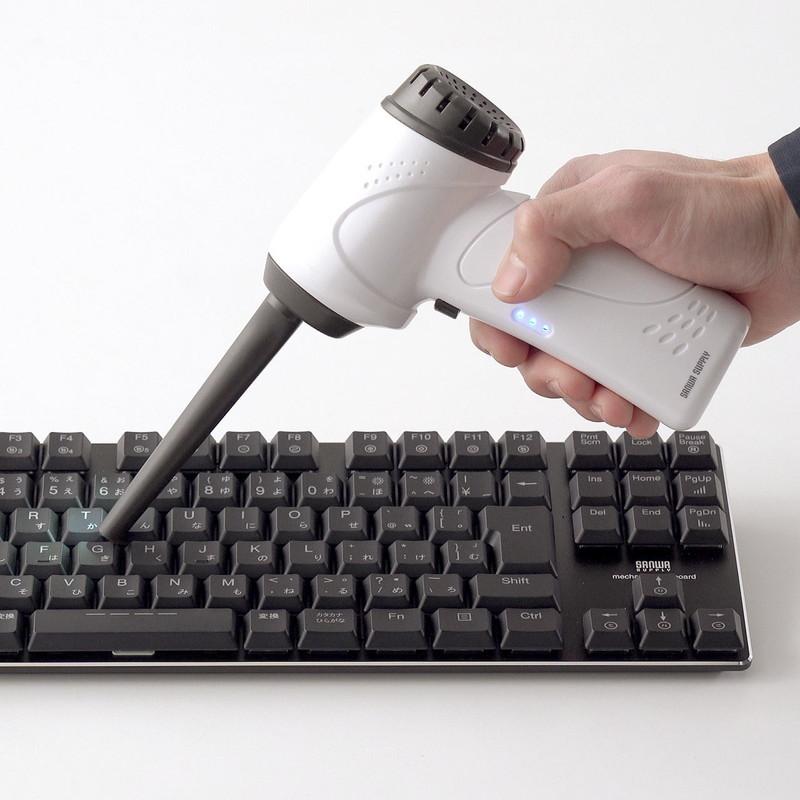 SANWA SUPPLY エアダスター 電動 充電式 洗車 強力 ノズル ガン 風量