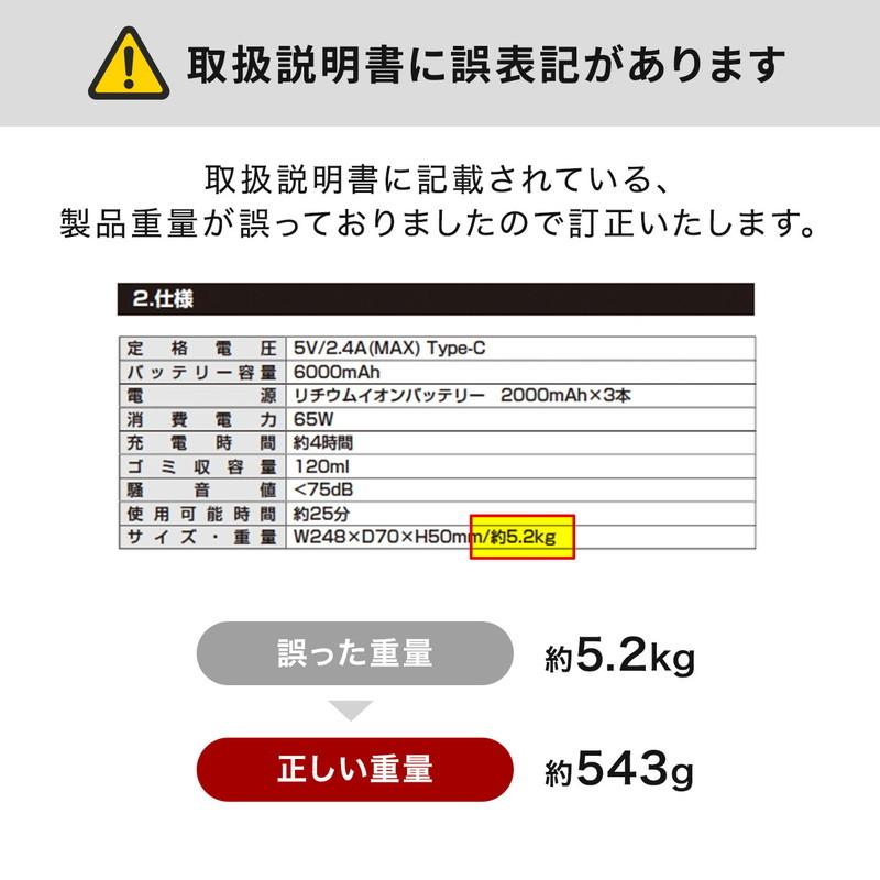 ハンディクリーナー カークリーナー コードレス 車 小型掃除機 USB充電式 卓上クリーナー ブロワー付 5000Pa EZ2-CD073｜esupply｜16