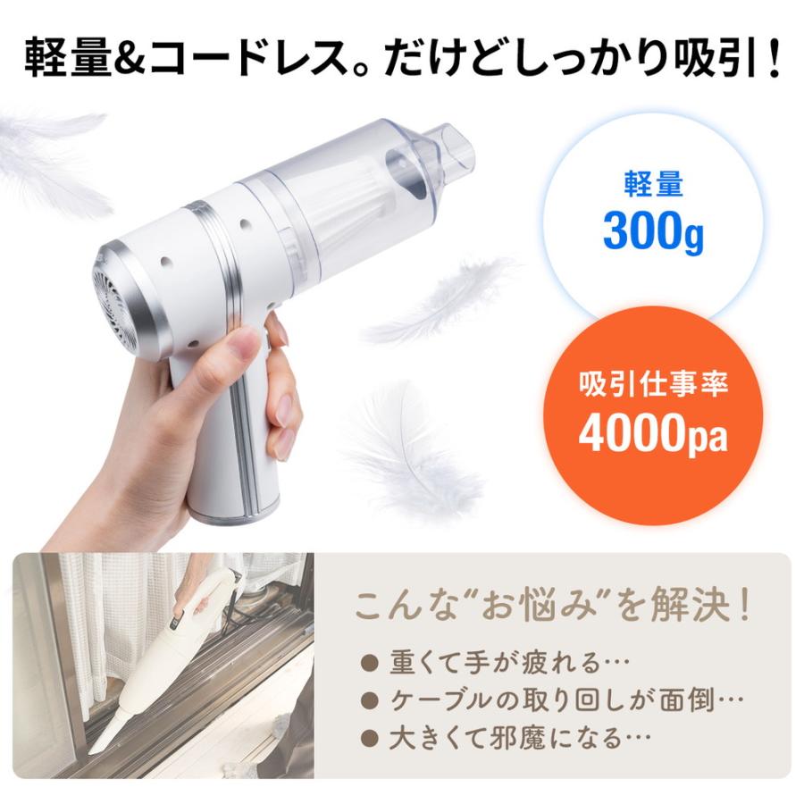工場直送ハンディクリーナー 充電式 交換ノズル 小型 車用掃除機 LEDライト付き コードレス EZ2-CD077 掃除機、クリーナー ハンディ掃除機 ハンディクリーナー コードレス 8500pa 強力吸引 車用掃除機 30分間連続稼働 小型 家庭 軽量 コンパクト ハンディ 充電式