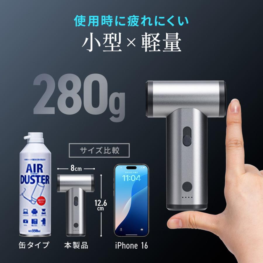 充電式エアダスター(新品未使用) SANWA SUPPLY（サンワサプライ） 電動エアダスター 風量無段階調節
