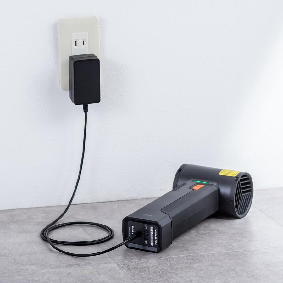 電動エアダスター ブロワー 洗車 超強力 風速4段階調整 充電式 コードレス LEDライト 電池残量表示 落ち葉 庭掃除 EZ2-CDADE005_19