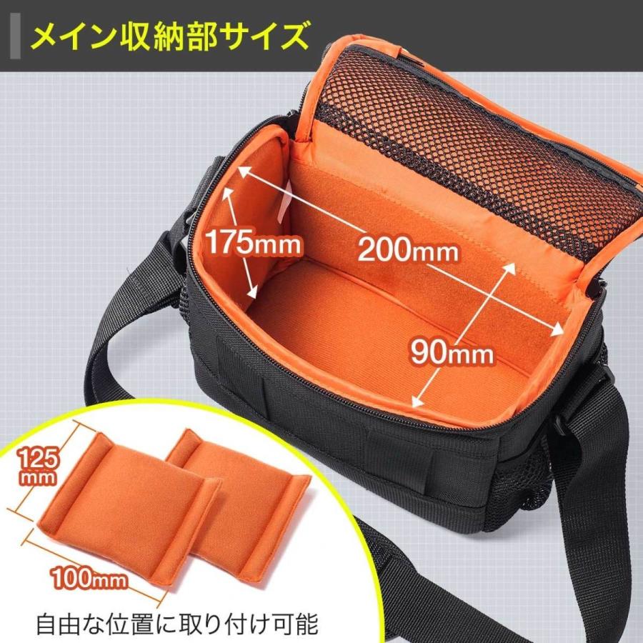 カメラバッグ 一眼レフカメラ 交換用レンズ収納 ショルダーベルト付 肩掛け・腰掛け可能 ベルトループ内蔵 EZ2DGBG008BK EZ2