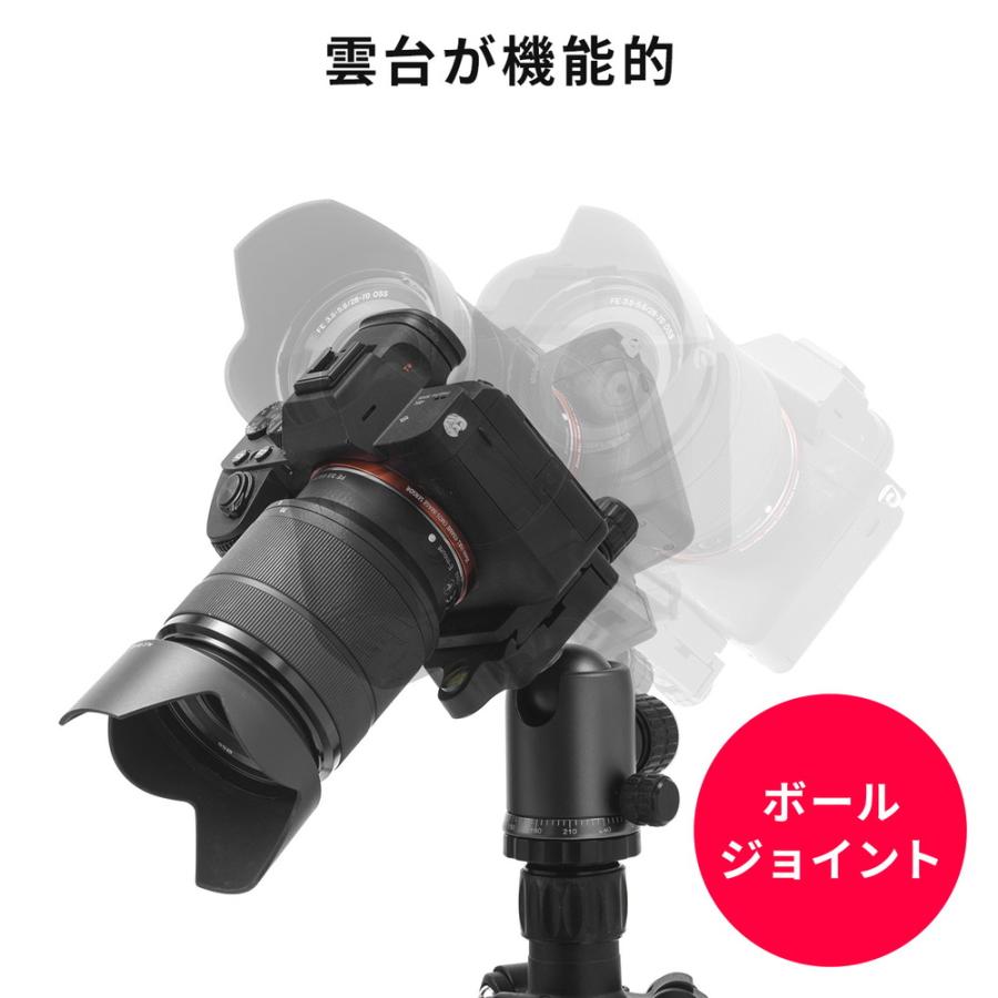 SANWA SUPPLY カメラ三脚 一脚への変更可能 自由雲台 ボール SANWA SUPPLY カメラ三脚 一脚への変更可能 自由雲台 ボール