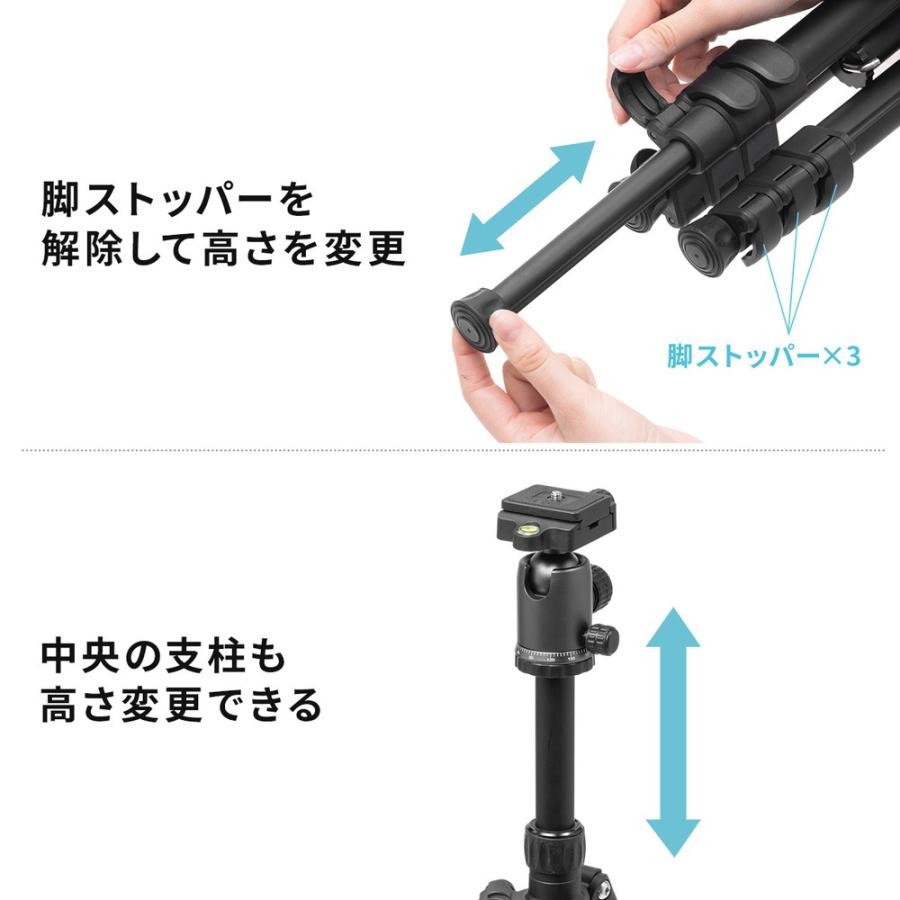 SANWA SUPPLY カメラ三脚 一脚への変更可能 自由雲台 ボール SANWA SUPPLY カメラ三脚 一脚への変更可能 自由雲台 ボール