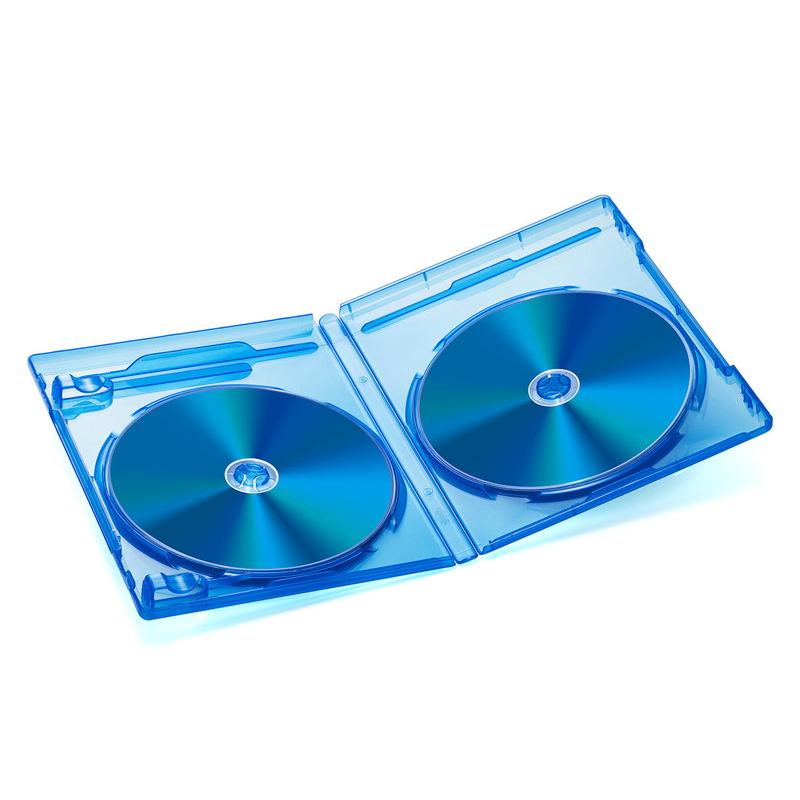 ブルーレイディスクケース 標準サイズ Blu-ray 2枚収納 25個セット ブルー EZ2-FCD067｜esupply｜05