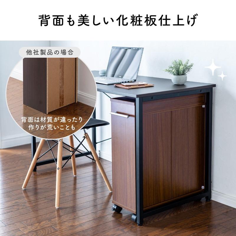 隙間収納 20cm メディアラック すきま収納ラック 収納ワゴン キャスター 本棚 コミック 押入れ マルチワゴン カウンター下 3段 ホワイト EZ2-FCD070W | SANWA SUPPLY | 06