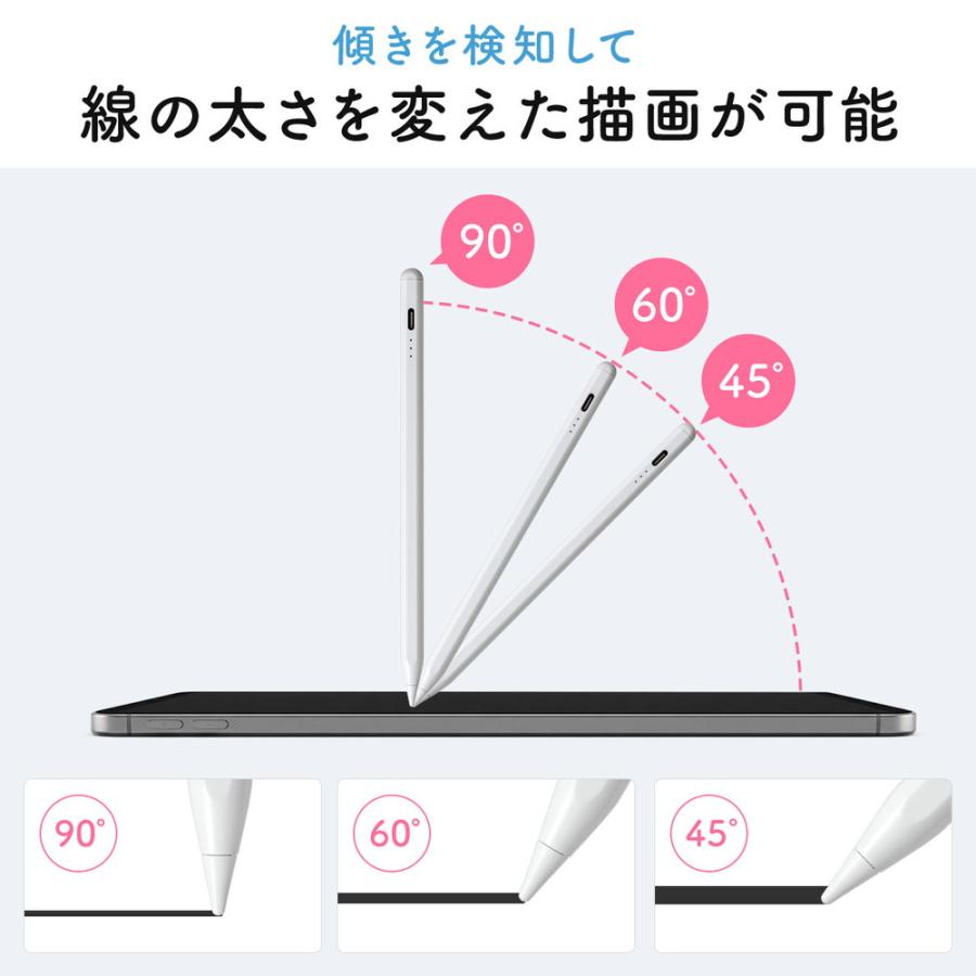タッチペン　2in1 apple pencil互換スタイラスペン SANWA SUPPLY（サンワサプライ） タッチペン スタイラスペン iPad専用