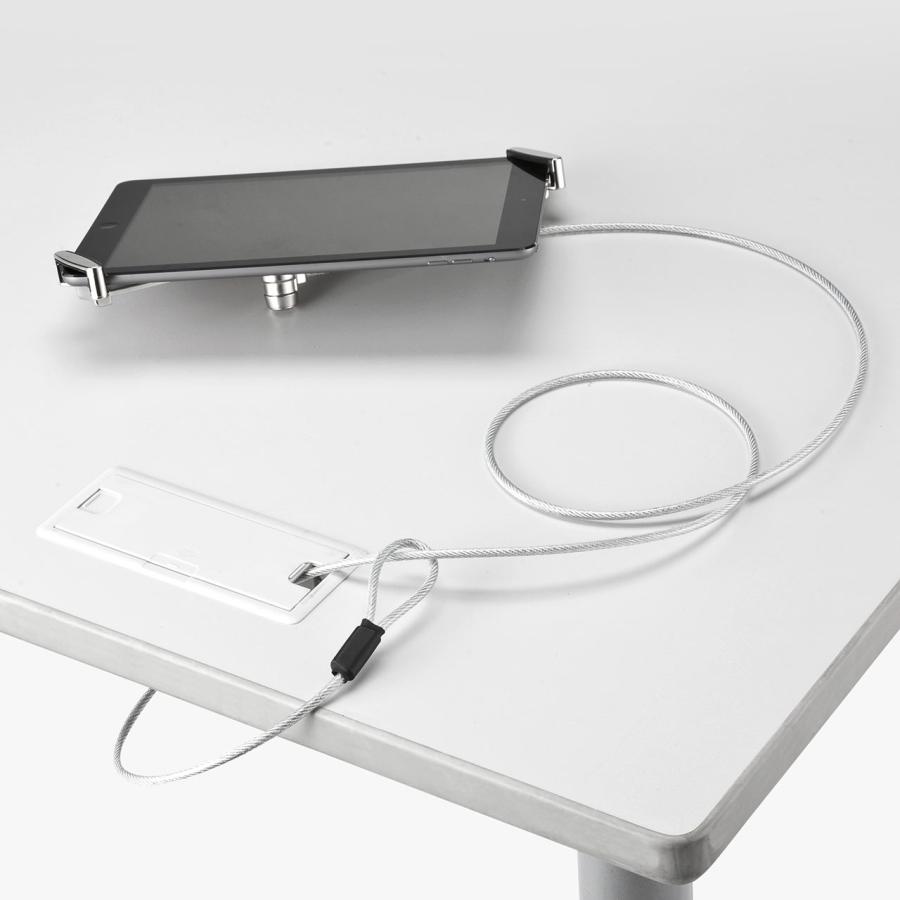 セキュリティワイヤー タブレット・iPad用 7インチ〜10インチ対応　シルバー 盗難防止 EZ2-SL019SV | SANWA SUPPLY | 15