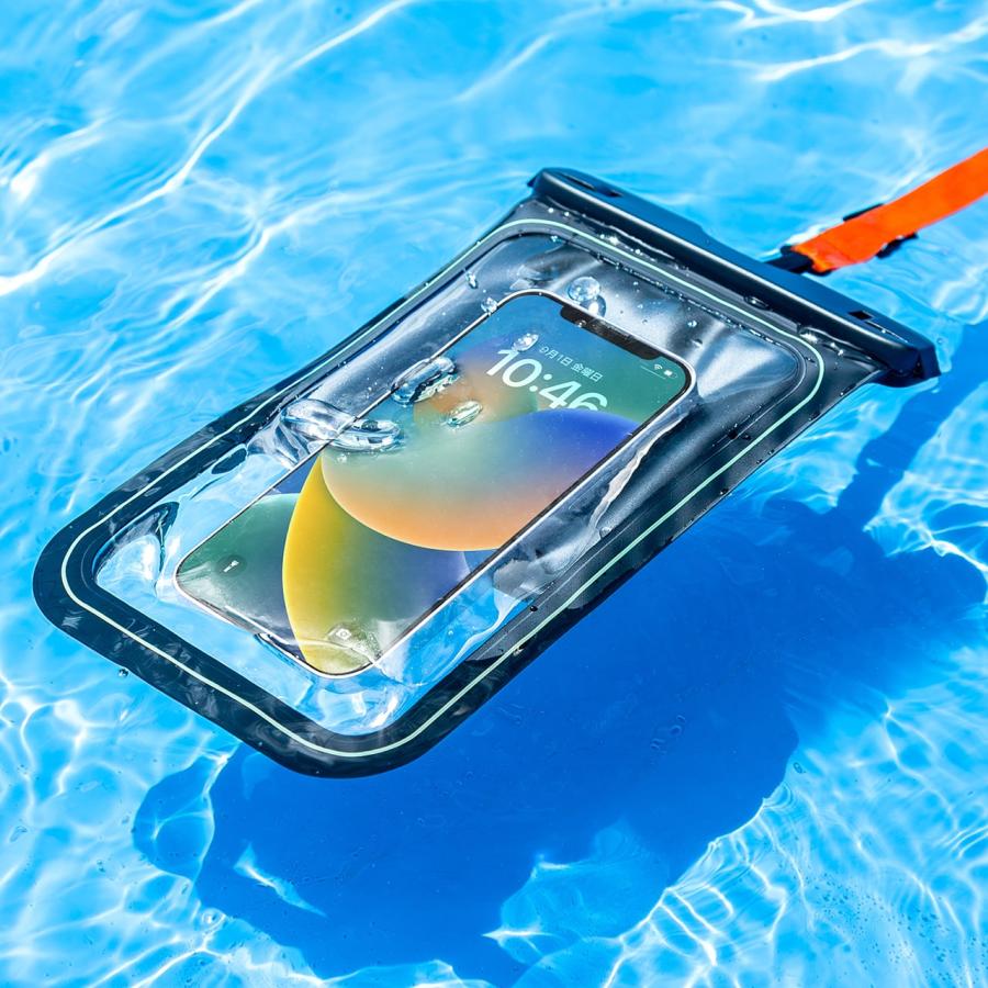 SANWA SUPPLY 防水ケース iPhone16 9インチ対応 完全防水 IPX8