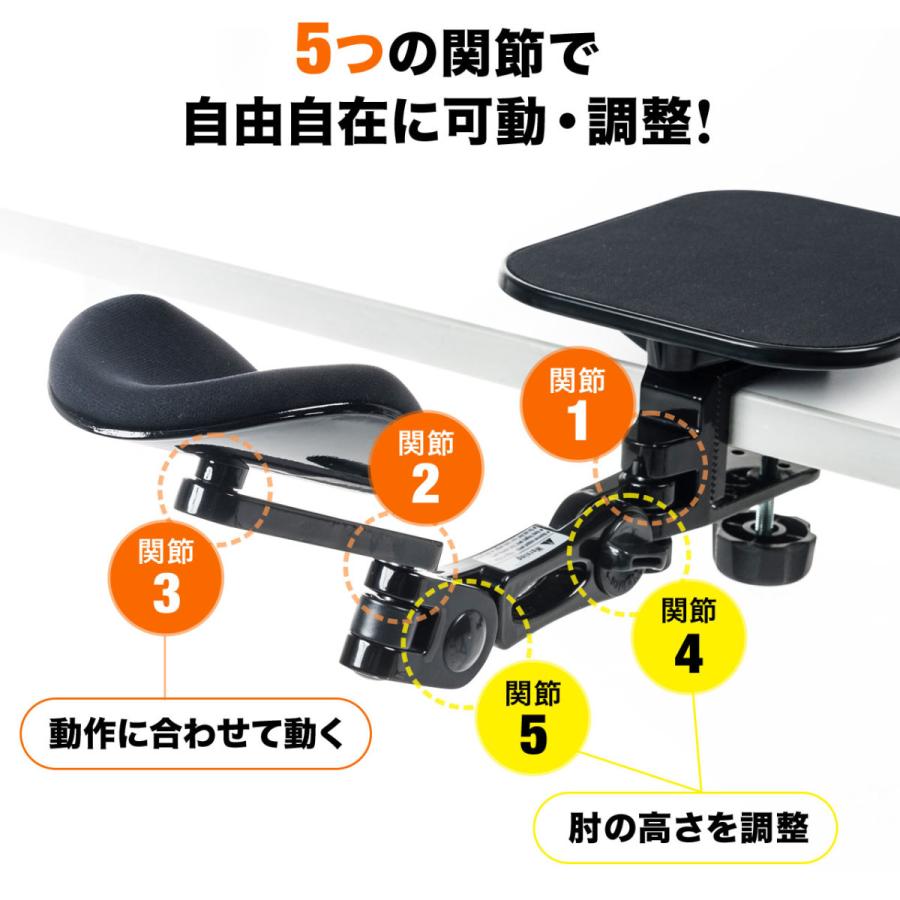 【美品】エルゴノミクスアームレスト アームレスト エルゴノミクス クランプ式 白 アームレスト（エルゴノミクス・デスク・クッション・収納・クランプ式