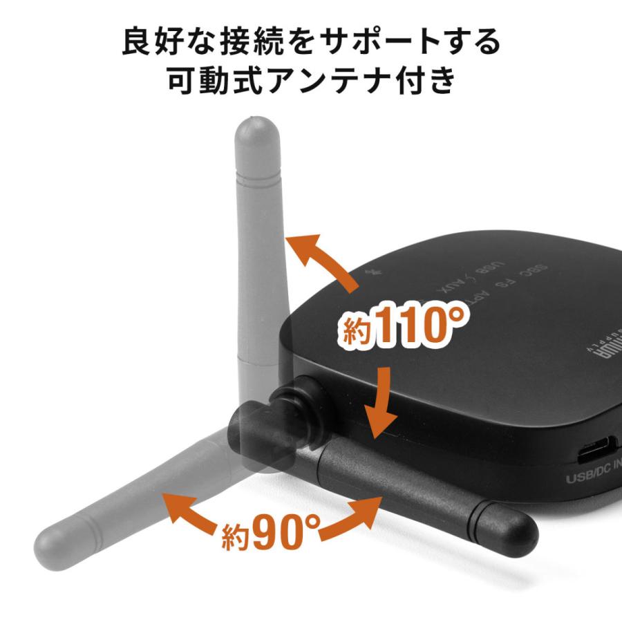 Bluetooth送信機 受信機 トランスミッター レシーバー 低遅延 ハイレゾ相当対応 3.5mm 光デジタル USB対応 EZ4-BTAD008｜esupply｜12