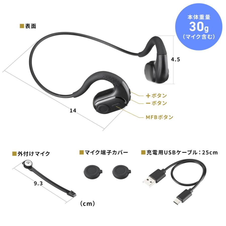 SANWA SUPPLY ヘッドセット オープンイヤー型 マイク着脱可能