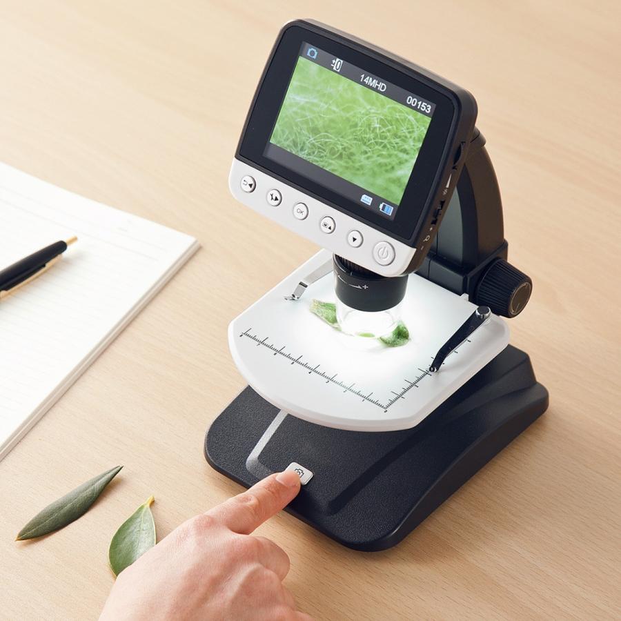 デジタル顕微鏡 350万画素 光学ズーム 最大500倍 3.5インチモニタ搭載 HDMI出力対応 EZ4-CAM052の画像