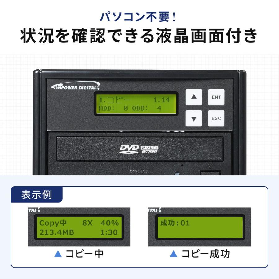 デュプリケーター CD / DVD 3枚同時 大量コピー クローン 複製 消去