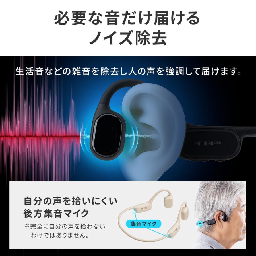 SANWA SUPPLY（サンワサプライ） 集音器 高齢者 骨伝導 耳に入れない
