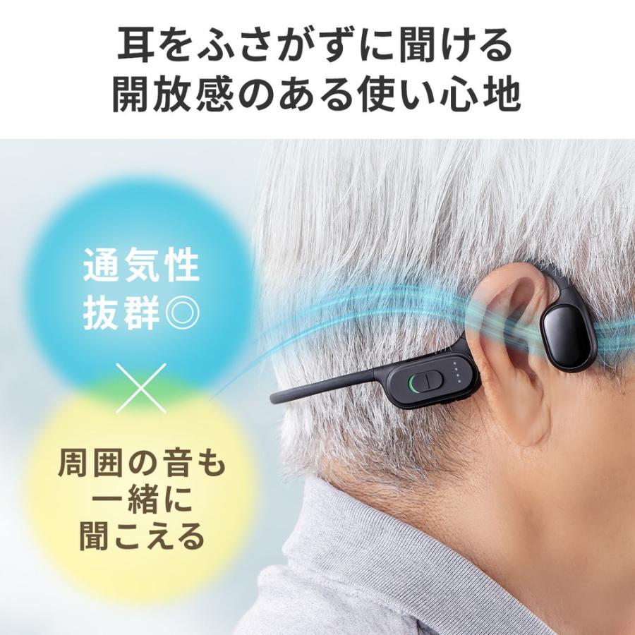SANWA SUPPLY（サンワサプライ） 集音器 高齢者 骨伝導 耳に入れない