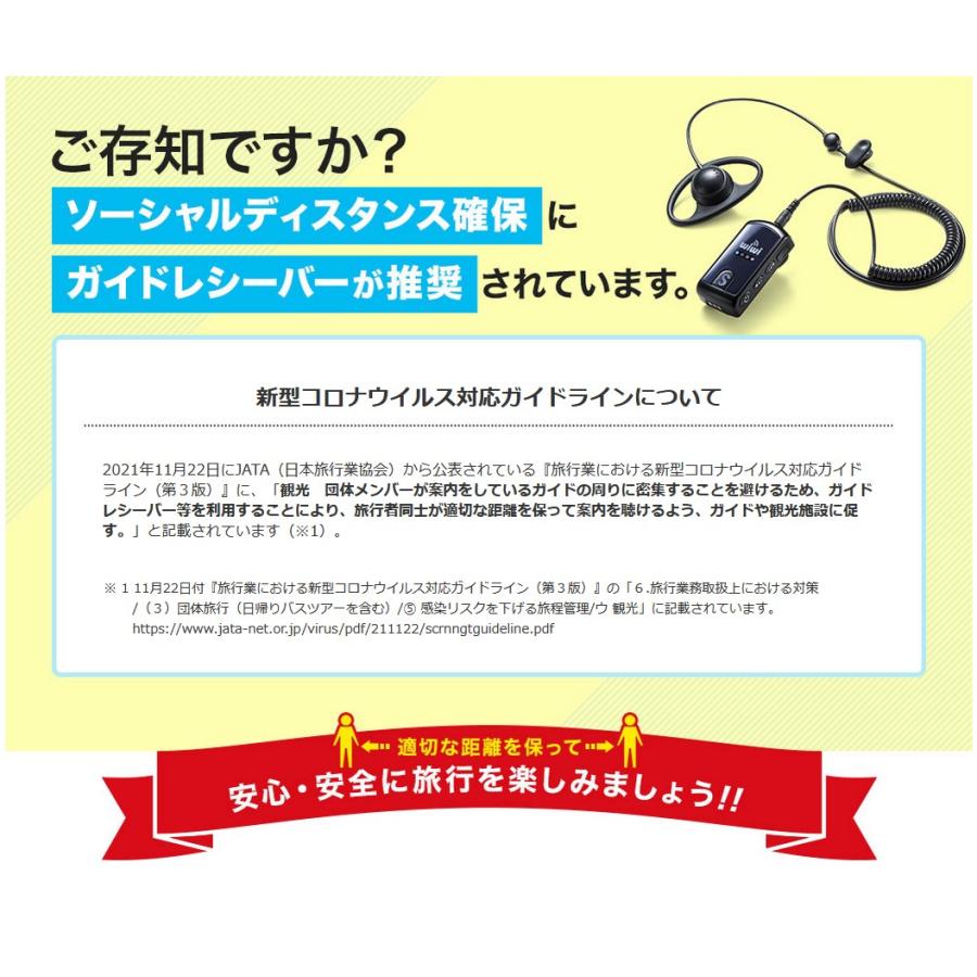 無線ガイドシステム  2台セット イヤホン マイク 添乗員 イベント ツアーガイド インカムシステム 会議 講義 多人数接続 最大255台接続 EZ4-HSGS001-2｜esupply｜02