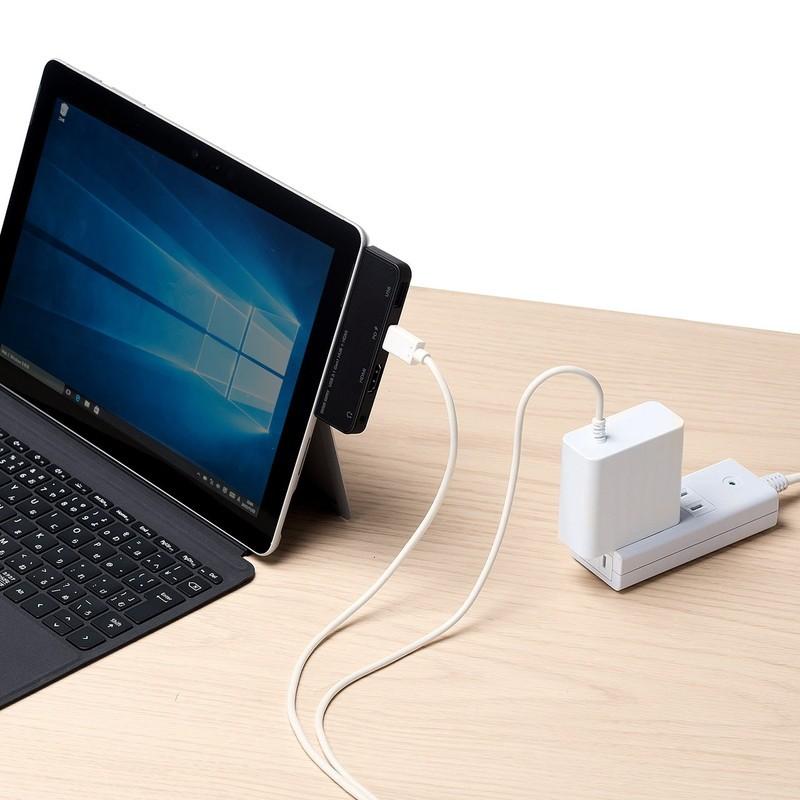 Surface Go・Go2・Go3専用USBハブ USB3.1・3.0 Type-C USB A HDMI出力 3.5mm4極ミニジャック バスパワーType-C接続モニター不対応 EZ4-HUB073BK ネコポス対応｜esupply｜18