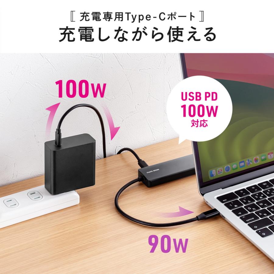 ドッキングステーション USB-C HDMI 4K L型アダプタ USB PD100W カードリーダー L字が使いやすい ケーブル長20cm EZ4-HUBCP20BK｜esupply｜08