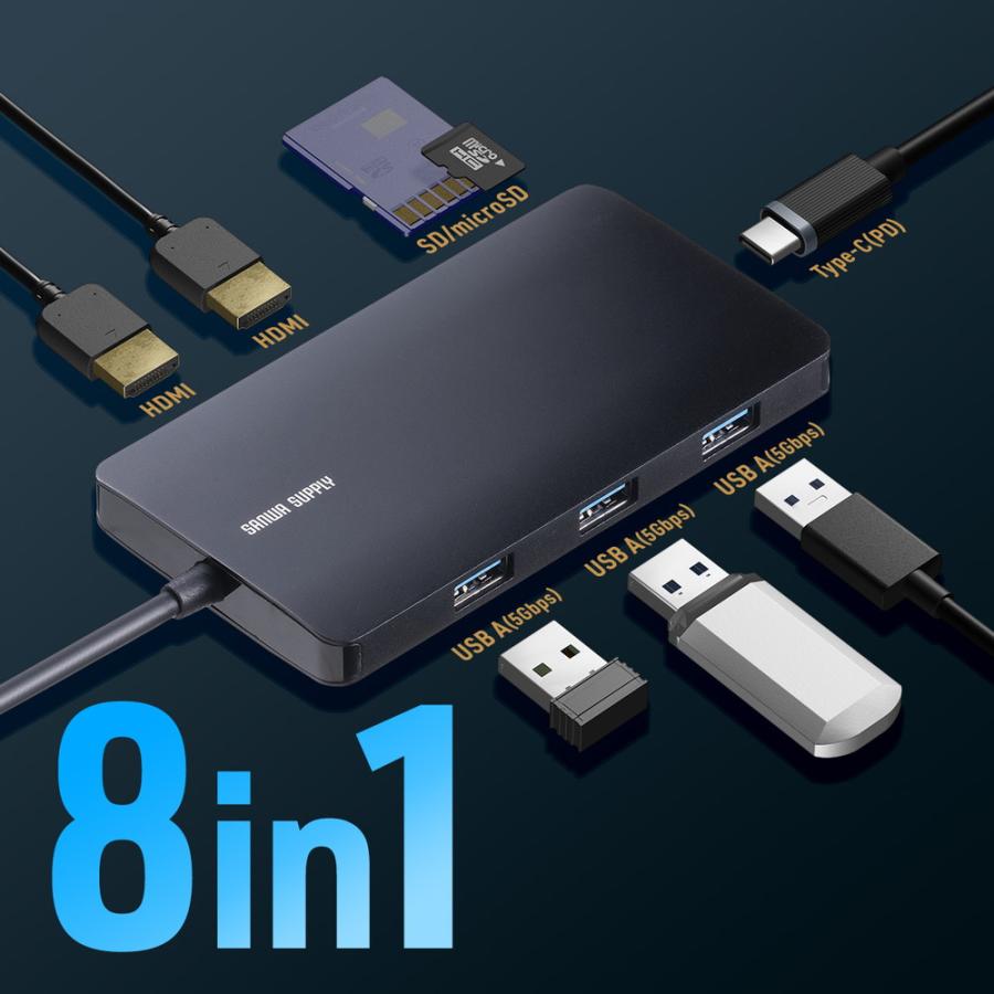 SANWA SUPPLY（サンワサプライ） ドッキングステーション HDMI2つ 2
