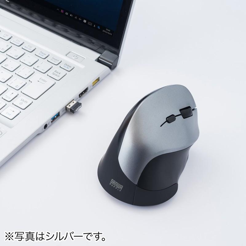 マウス エルゴノミクス ワイヤレス 無線 ブルーLED 5ボタン 静音 レッド 腱鞘炎防止 EZ4-MA092SR | SANWA SUPPLY | 14