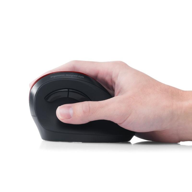 マウス エルゴノミクス ワイヤレス 無線 ブルーLED 5ボタン 静音 レッド 腱鞘炎防止 EZ4-MA092SR | SANWA SUPPLY | 16