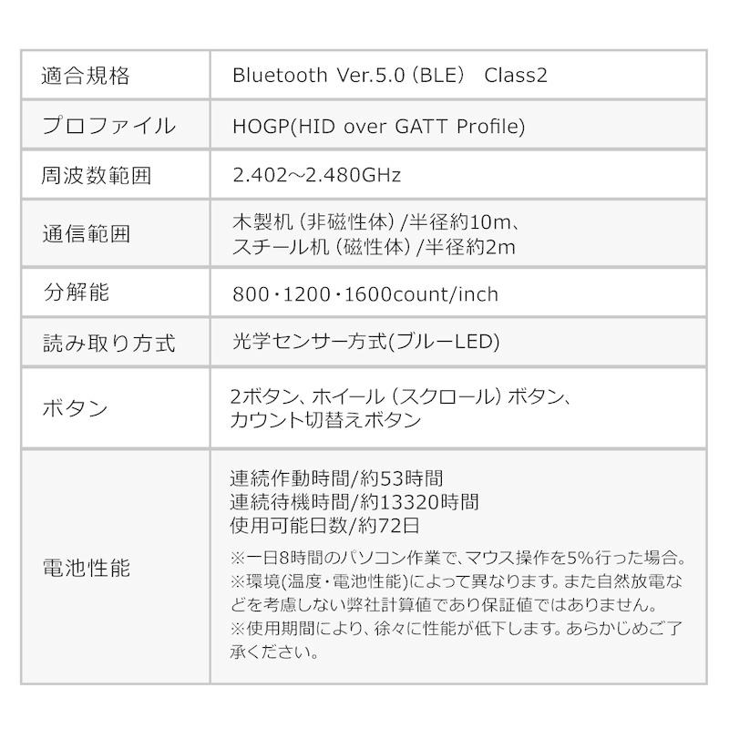 ワイヤレスマウス Bluetooth 充電式 フラット 静音 マルチペアリング 3ボタン ブルーLED ピンク EZ4-MABT178P｜esupply｜15