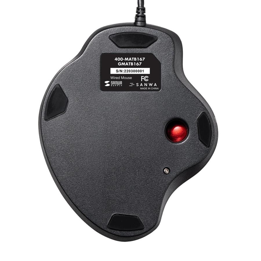 有線トラックボールマウス NOVA 静音 5ボタン 34mmボール カウント切り替え USB A接続 EZ4-MATB167｜esupply｜18
