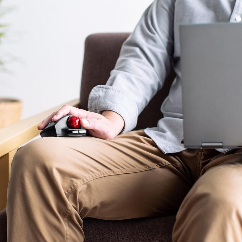 ワイヤレストラックボール 小型 エルゴノミクス レーザーセンサー ブラック EZ4-MAWTB180BK