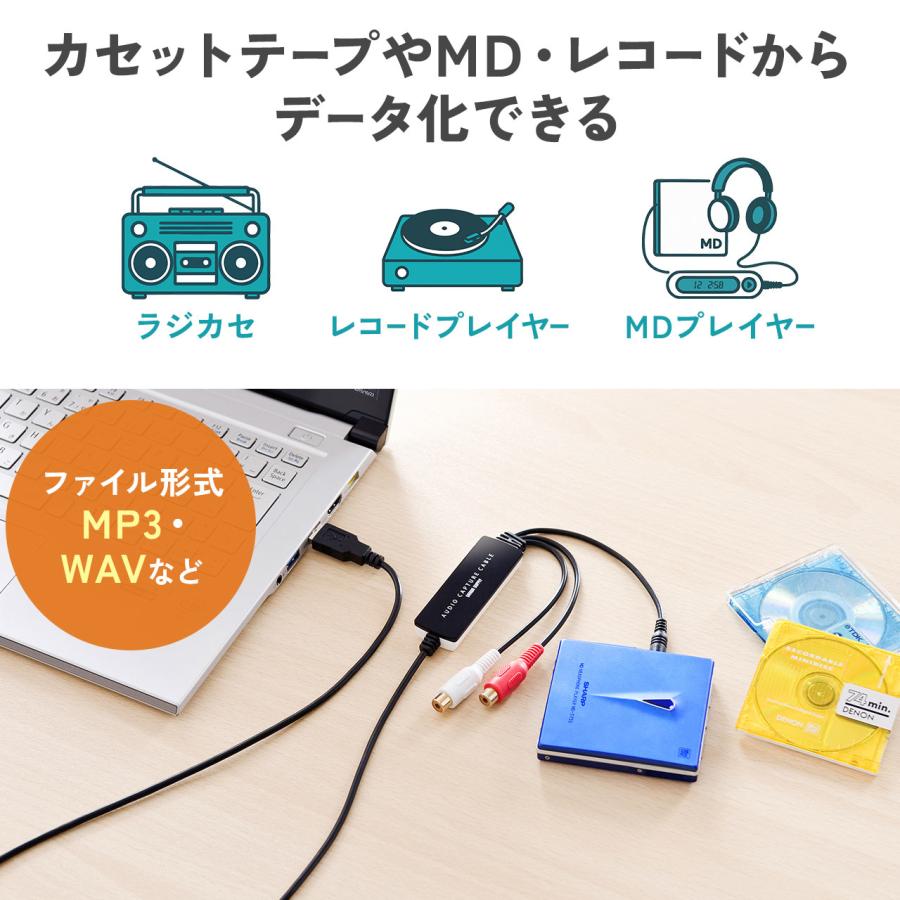 SANWA SUPPLY（サンワサプライ） オーディオキャプチャー USB接続