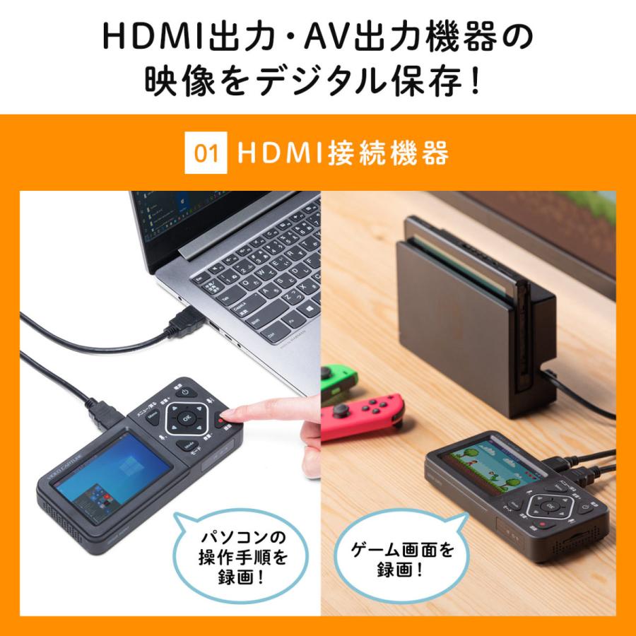 ビデオテープデジタル化 ビデオキャプチャー AV接続 HDMI接続 デジタル保存 ビデオテープ テープダビング モニター確認 USB SD保存 HDMI出力 EZ4-MEDI034｜esupply｜02