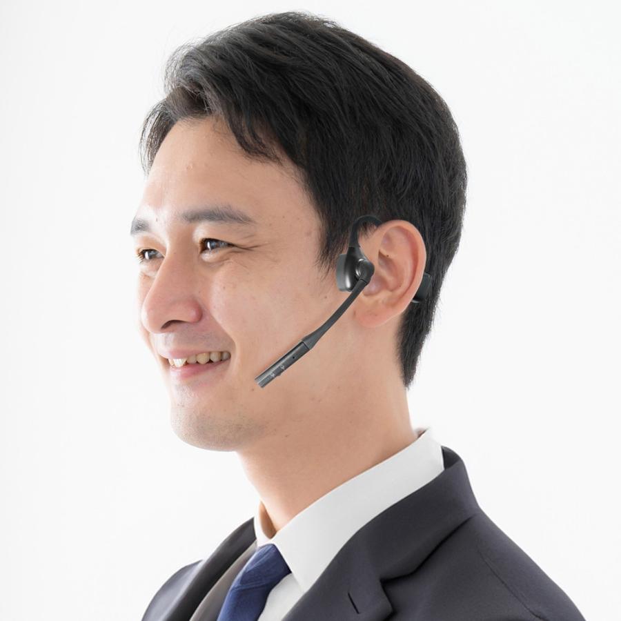 SANWA SUPPLY Bluetoothヘッドセット オープンイヤー 有線 両耳