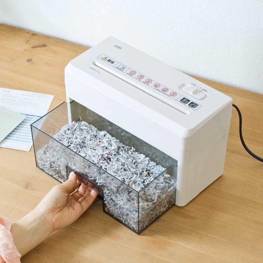 SANWA SUPPLY 小型電動シュレッダー 家庭用 マイクロクロス SANWA SUPPLY 小型電動シュレッダー 家庭用 マイクロクロス