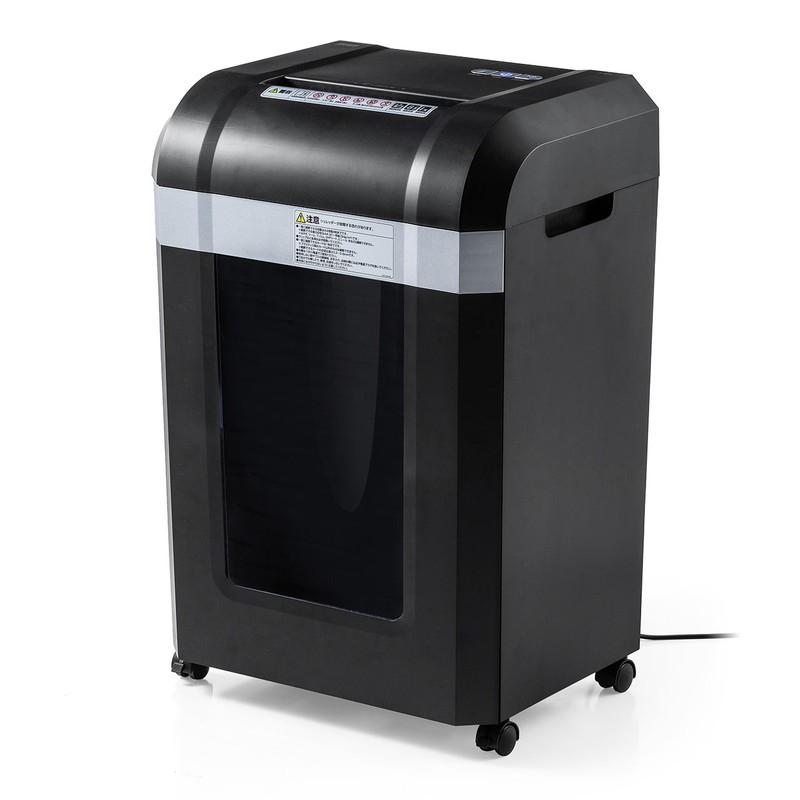 電動シュレッダー 高速細断 業務用 A4 8枚同時細断 クレカ ホッチキス対応 ミニクロスカット 4&times;12mm 30L 連続使用30分 EZ4-PSD055