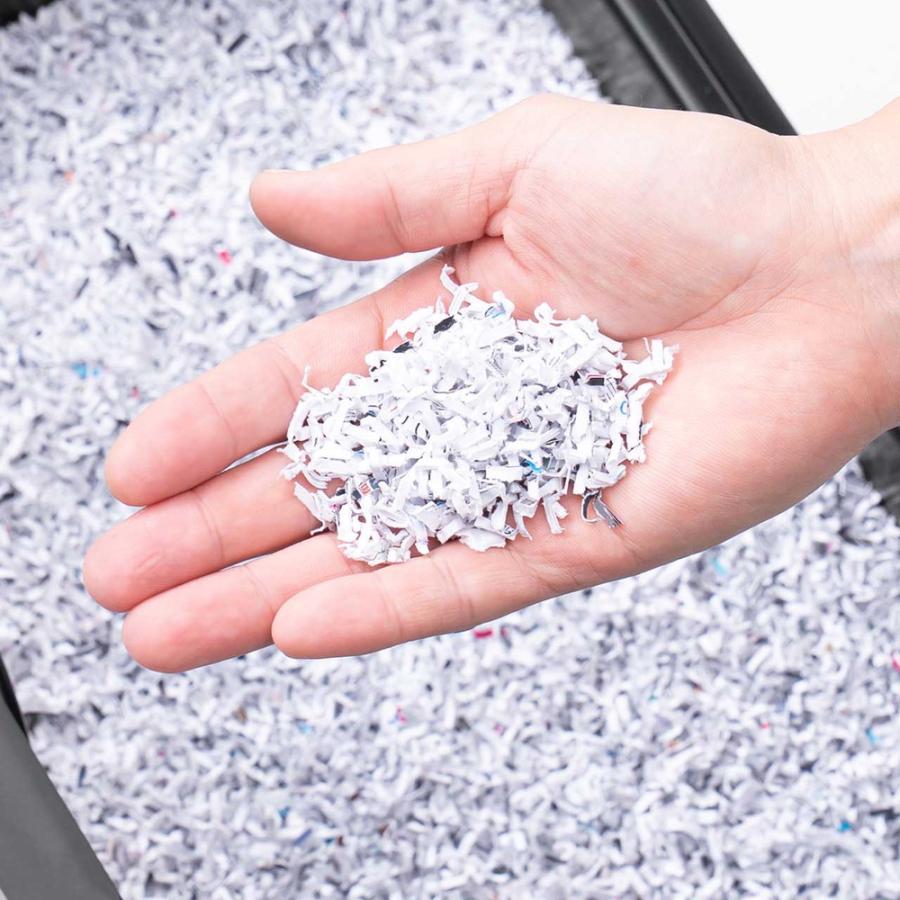 マイクロカットシュレッダー 大容量30L A3対応 最大9枚同時細断 2×10mm CD/DVD対応 カード対応 秘密情報漏洩対策 EZ4-PSD072BKの画像