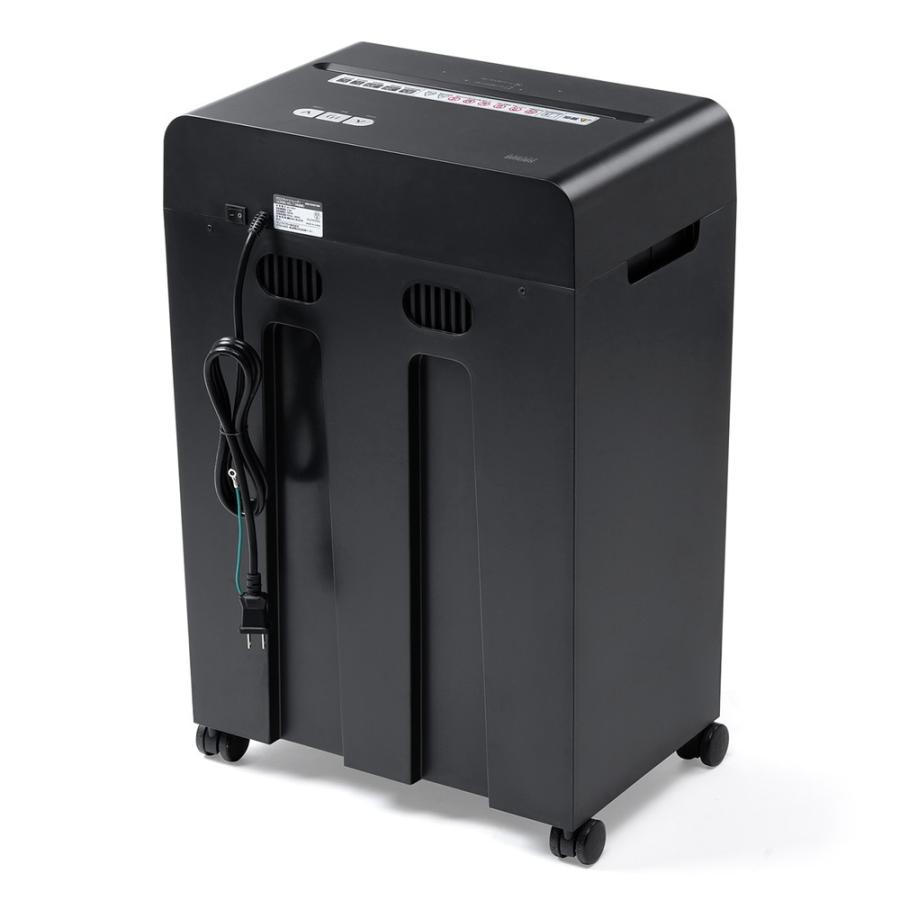 クロスカットシュレッダー 大容量30L A3対応 最大13枚同時細断 4×40mm CD/DVD対応 カード対応 情報漏洩対策 EZ4-PSD073BKの画像