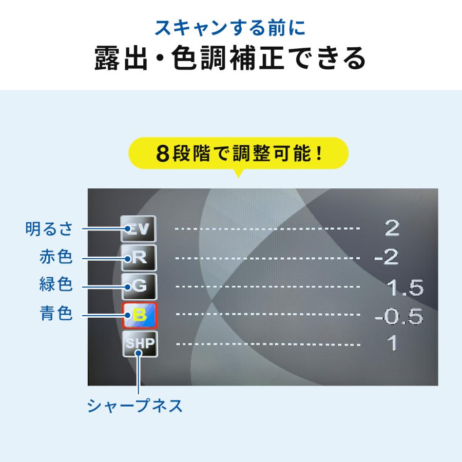 フィルムスキャナー APSフィルム 35mm 8mmフィルム対応 ネガポジ対応 デジタル化 HDMI出力 テレビ出力対応 ネガスキャナー EZ4-SCN066｜esupply｜14