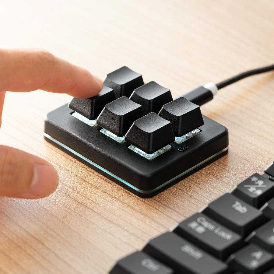 SANWA SUPPLY プログラマブルキーボード ミニ6キー 片手 SANWA SUPPLY プログラマブルキーボード ミニ6キー 片手