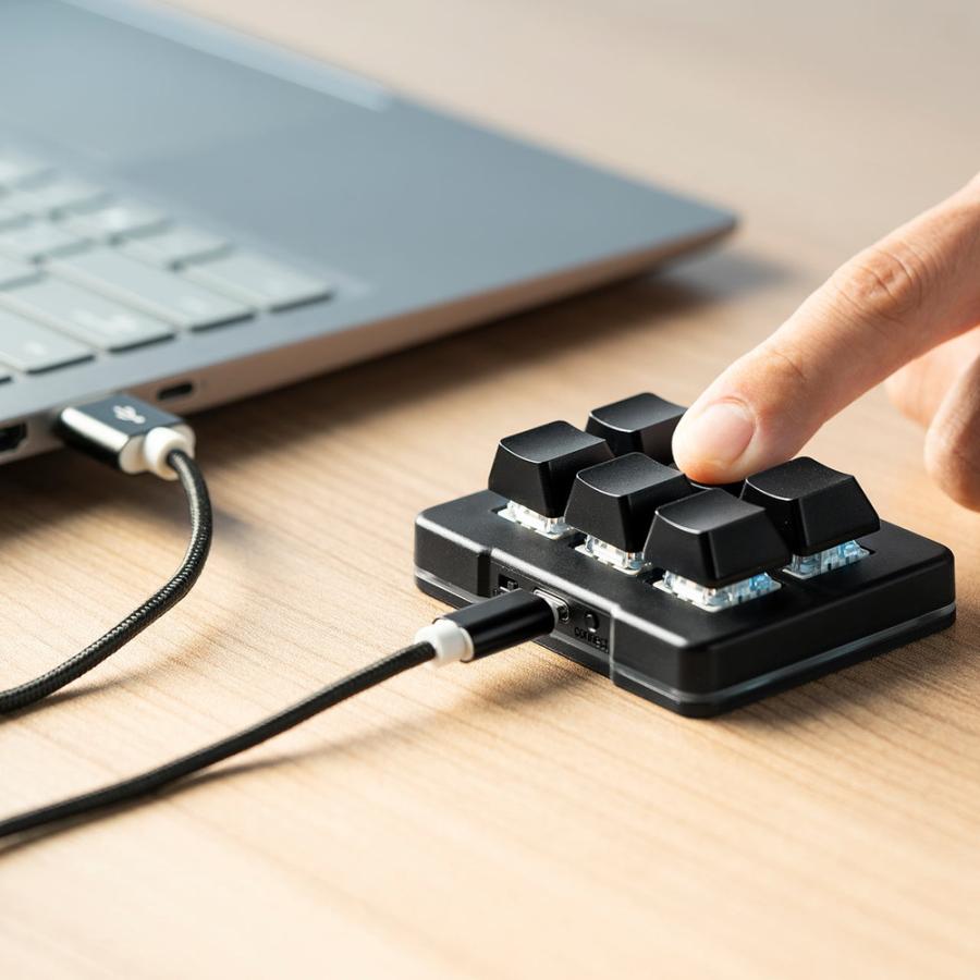 SANWA SUPPLY プログラマブルキーボード ミニ6キー 片手 SANWA SUPPLY プログラマブルキーボード ミニ6キー 片手